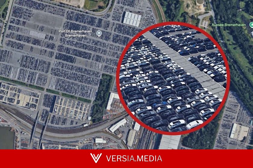 El embudo de la importaci√≥n: las im√°genes por sat√©lite que muestran c√≥mo los muelles europeos se han convertido en almacenes de coches chinos